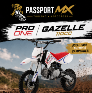 Moto minicross Pro One Gazelle 110 color blanco