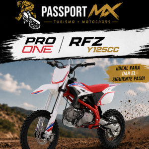 Moto minicross Pro One RFZ Y125 color rojo
