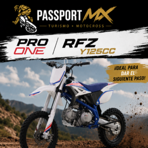 Moto minicross Pro One RFZ Y125 color azul