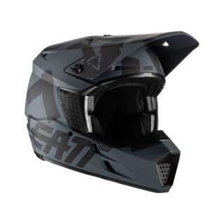 Casco Leatt de motocross y enduro gris oscuro mate